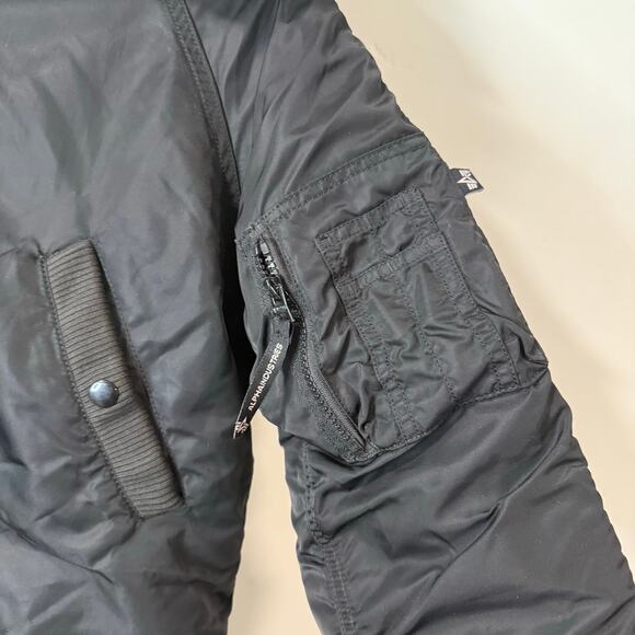 Alpha Industries Women's N-3B Parka Coat Black Small - Picture 4 of 9